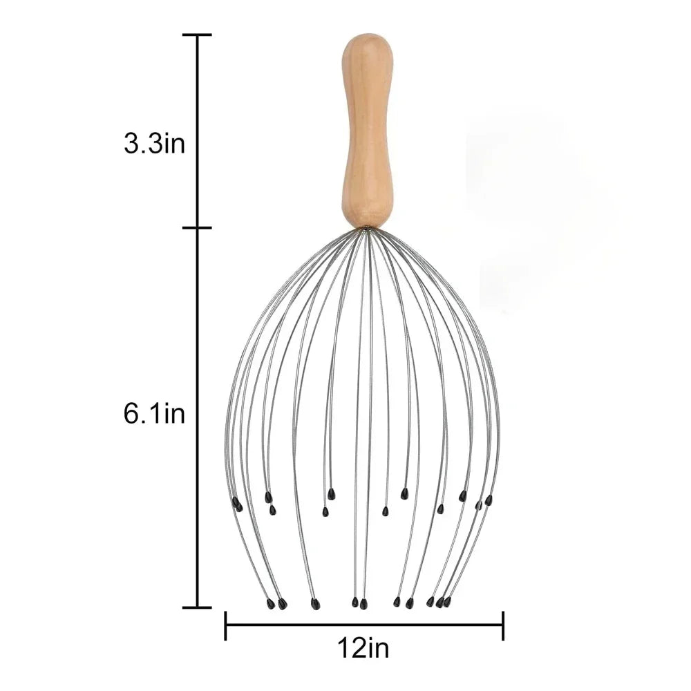 28-Finger-Oktopus-Kopf-Massager | Kopfhaut-Kratzer & Entspannungswerkzeug zur Spannungsreduzierung Kaufschwan®