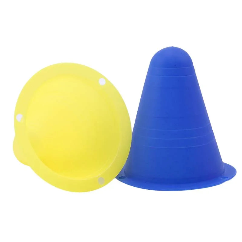 10er Set Trainingskegel – Weiche Sportmarkierungen für Fußball, Skaten, Rugby & Fitnessübungen Kaufschwan®