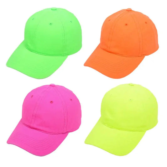 Neon Baumwolle Baseballkappe | Fluoreszierende Neon Farben Baseballcap | Outdoor Sport Snapback Trucker Baseballcap Kaufschwan®