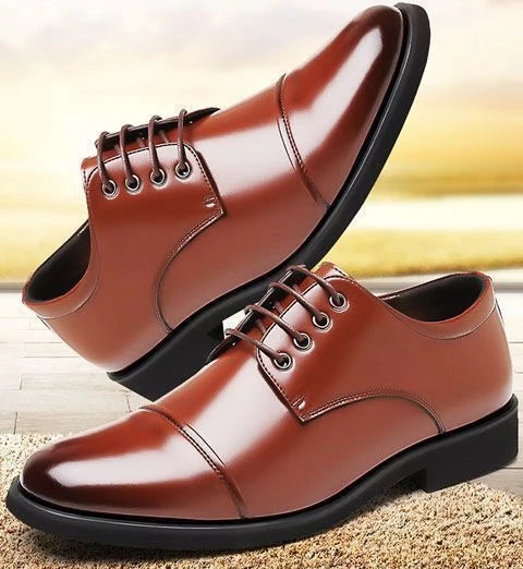 Herren Schnürschuhe mit Runder Spitze – Klassische Business- & Freizeitschuhe | Elegante Lederschuhe für Frühjahr & Herbst Kaufschwan®