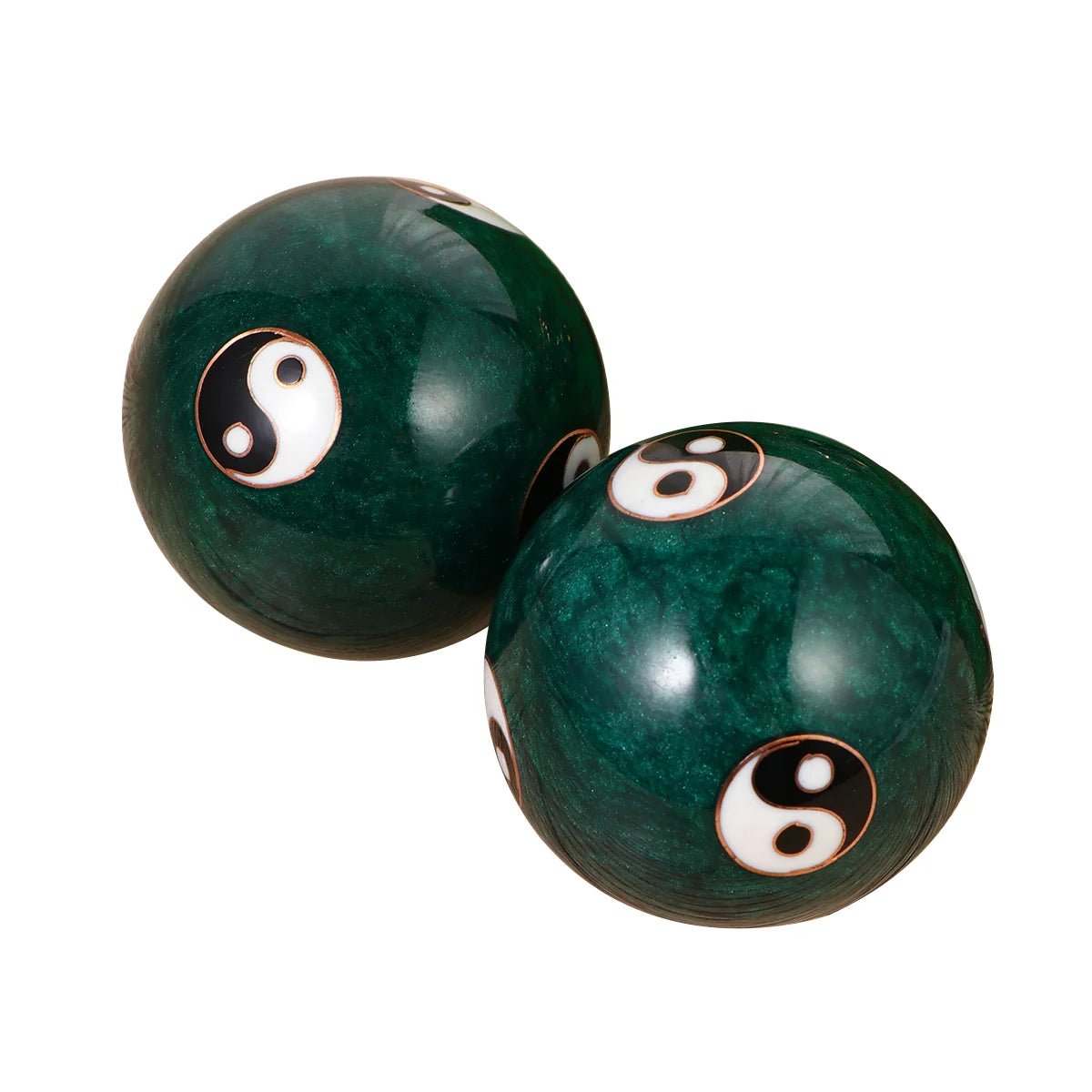 2 Stück Baoding Massagebälle – Gesundheits- & Akupressur-Bälle | Handtraining, Stressabbau & Muskelentspannung für Fitness & Therapie Kaufschwan® Grün