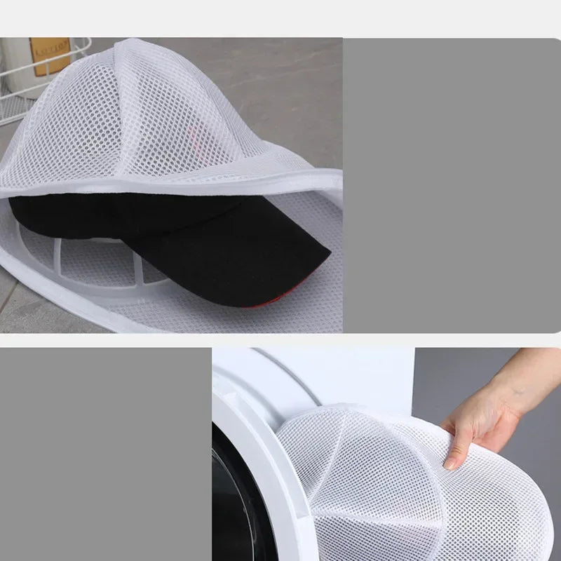 Waschmaschinen Cap-Waschschutz – Mützenreiniger Wäschenetz | Anti-Verformungs Waschbeutel für Hüte & Kleine Kleidung