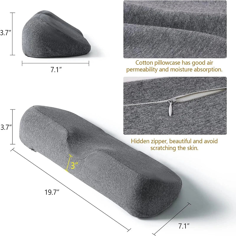 Memory Foam Konturkissen – Ergonomisches Orthopädisches Nackenkissen für Seiten-, Rücken- & Bauchschläfer Kaufschwan® Dunkelgrau
