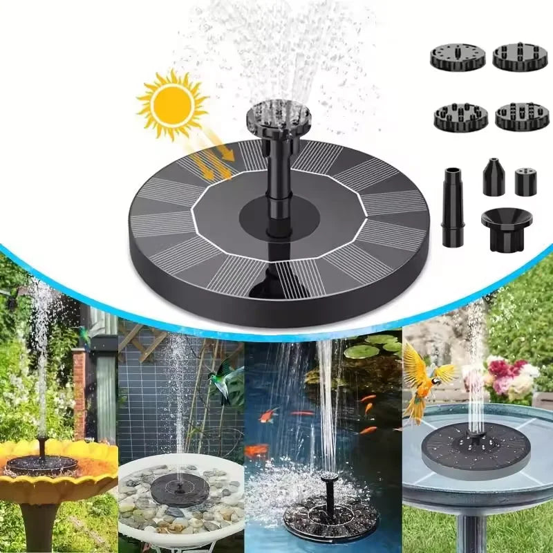 13/16/cm Schwimmende Solar-Wasserbrunnenpumpe – Solarpanel-Vogelbad-Fontäne mit 8 Düsen | Für Garten, Teich, Pool & Outdoor-Dekoration Kaufschwan®