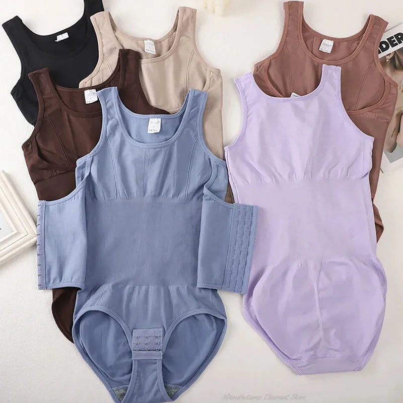 Damen Bodysuit Shapewear mit Reißverschluss & Gürtel – Figurformende Faja, Bauchweg Korsett & Taillentrainer Kaufschwan®
