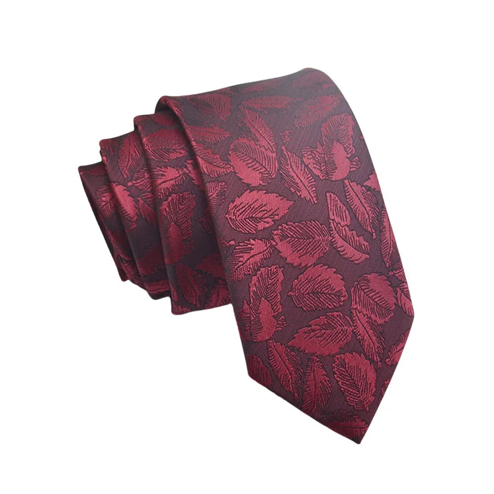 Herren Jacquard-Krawatte 8 cm – Hochwertige Krawatte mit Punkt- & Blumenmuster | Elegantes Accessoire für Business, Büro & Hochzeit