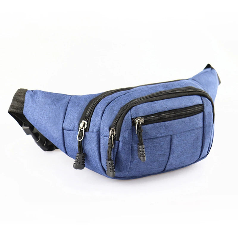 Unisex Hüft- & Bauchtasche – Modische Banana Bag | Brusttasche, Crossbody Gürteltasche & Reise Pouch für Damen & Herren Kaufschwan® Blau