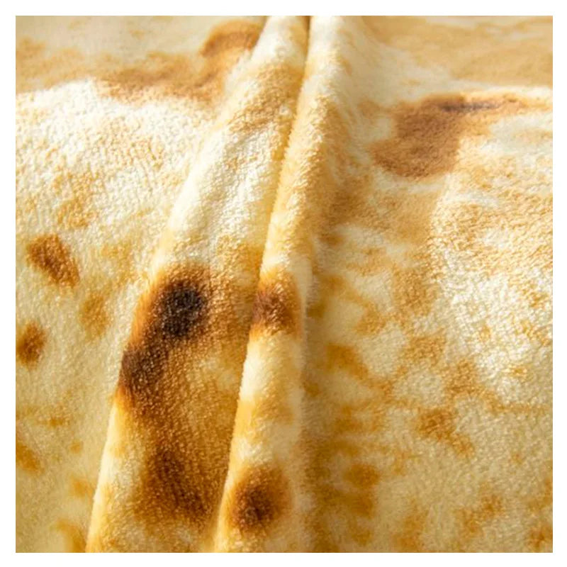 Weiche & Warme Mexikanische Tortilla Flanell Decke – Runde Kuscheldecke für Sofa, Bett, Büro, Reisen & Camping Kaufschwan®