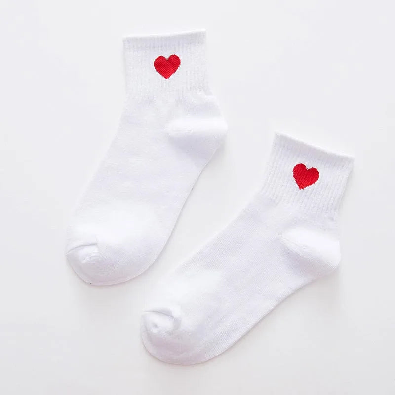 Lässige Süße Herz Liebe Socken | Niedliche & Bequeme Baumwollsocken für Mädchen & Frauen | Winter, Sommer, Herbst Freizeit Kaufschwan®