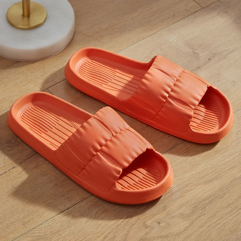 Damen Sommer Sandalen mit dicker Sohle | Leise Weichsohlen-Hausschuhe | Rutschfeste Indoor-Sandalen & Herren-Flip-Flops Kaufschwan®