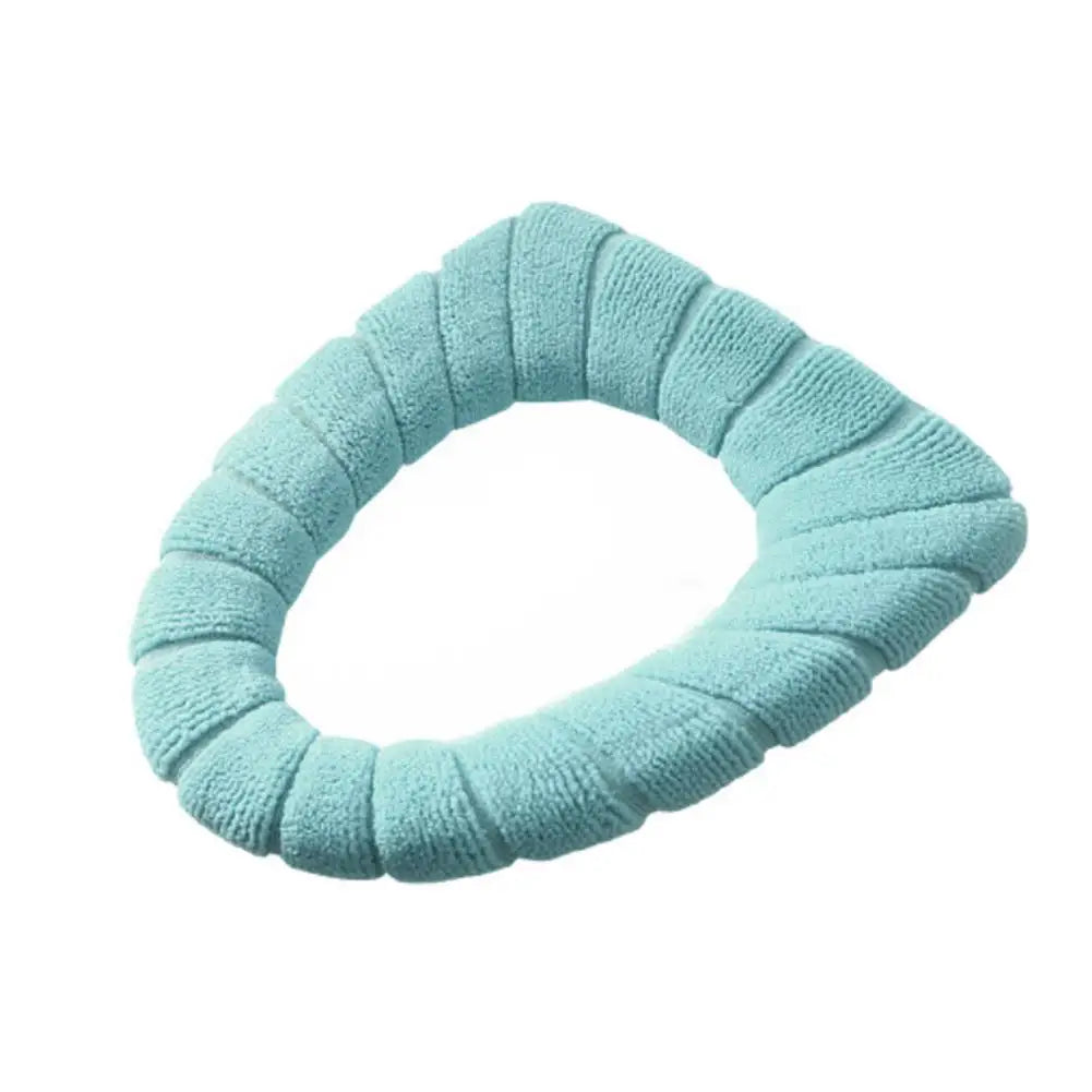 Warme WC-Sitzauflage – Strick-Toilettensitzbezug für Winter | Weiche O-förmige Waschbare Toilettenauflage in Einfarbigem Design (1 Stück) Kaufschwan®
