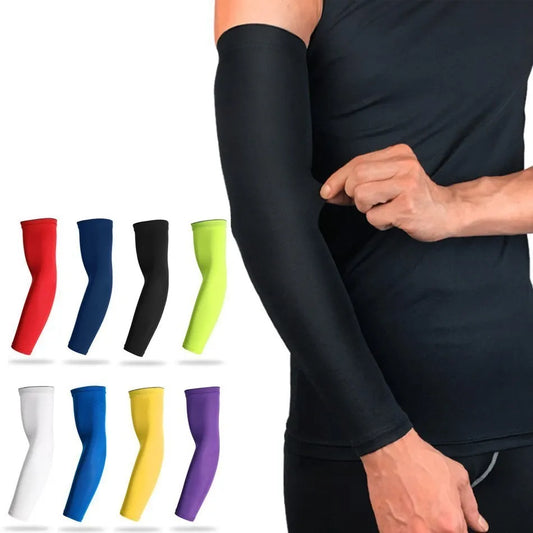 1 Stück Sport Kompressions Armmanschette – UV Schutz Ärmel für Basketball, Laufen, Radfahren & Volleyball Kaufschwan®