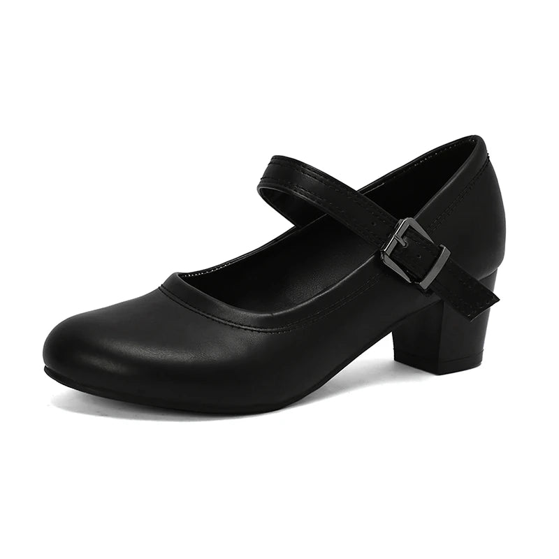 Damen Pumps mit Blockabsatz – Runde Spitze & 5 cm Absatz | Elegante Business-Schuhe für Büro & Karriere