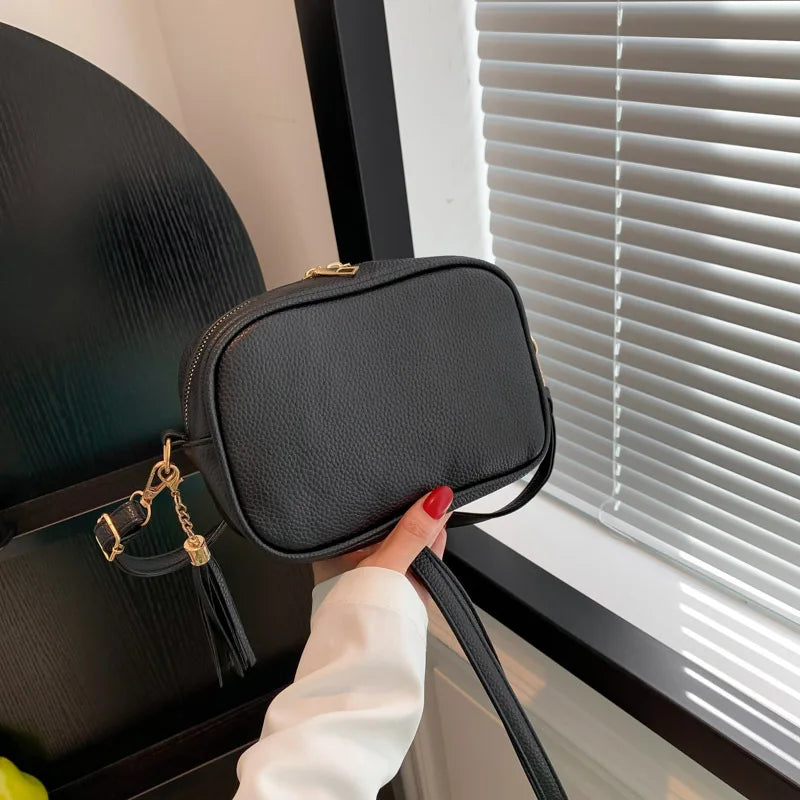 Minimalistische Schultertasche – Damen Umhängetasche mit Großer Kapazität | Einfarbige Kleine Quadratische Crossbody Tasche