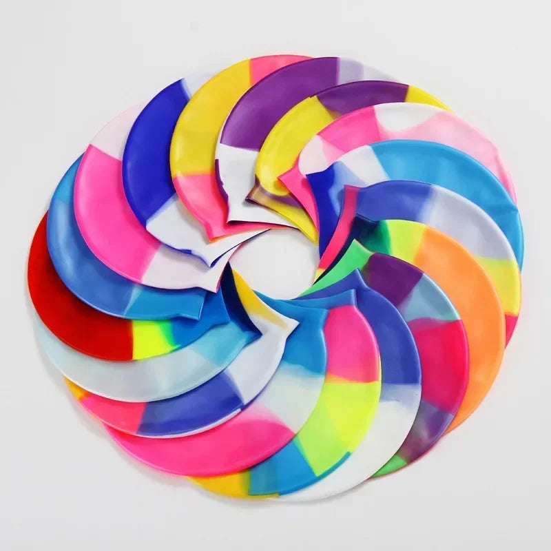 Silikon Schwimmkappe – Wasserdicht & Elastisch | Badehaube für Lange Haare | Unisex Schutzkappe für Schwimmbad & Training