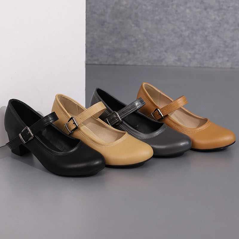 Damen Pumps mit Blockabsatz – Runde Spitze & 5 cm Absatz | Elegante Business-Schuhe für Büro & Karriere