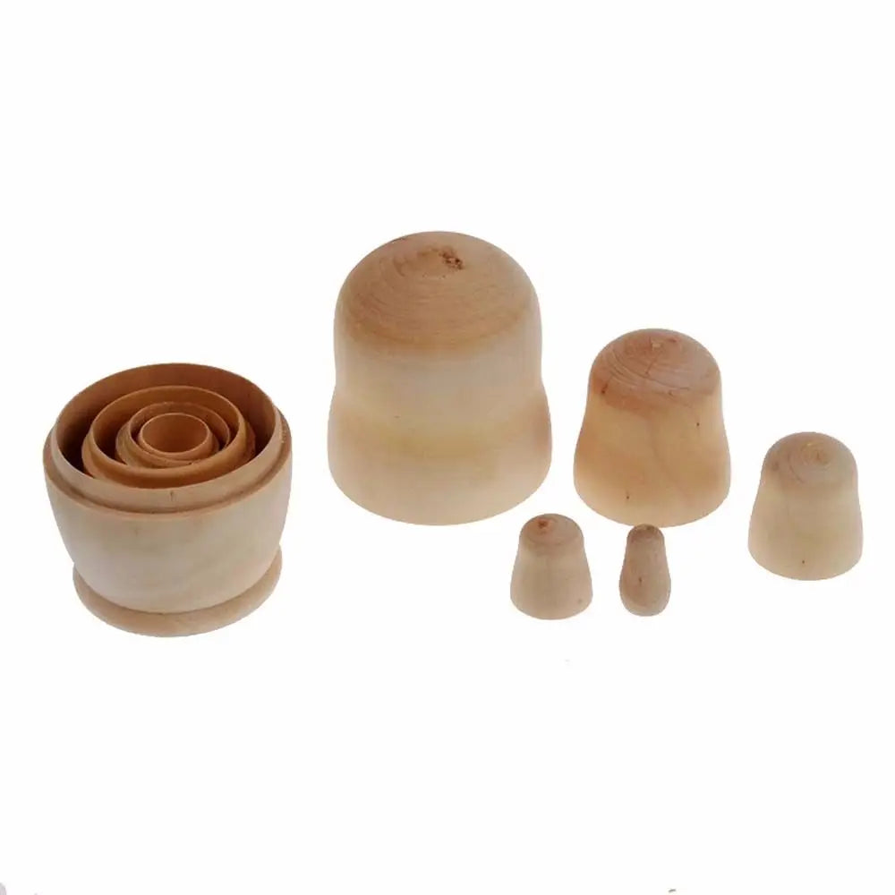 Unbemalte Holz-Matrjoschka – DIY Russische Nestpuppen | Leere Holzrohlinge für Schreibtisch- & Wohn-Dekoration