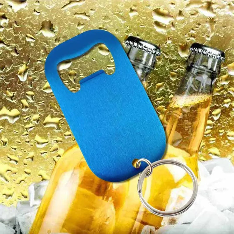 50 Stück Personalisierte Flaschenöffner-Schlüsselanhänger – Kostenlos graviert mit Logo | Edelstahl, Geschenk für Hochzeit, Geburtstag & Taufe