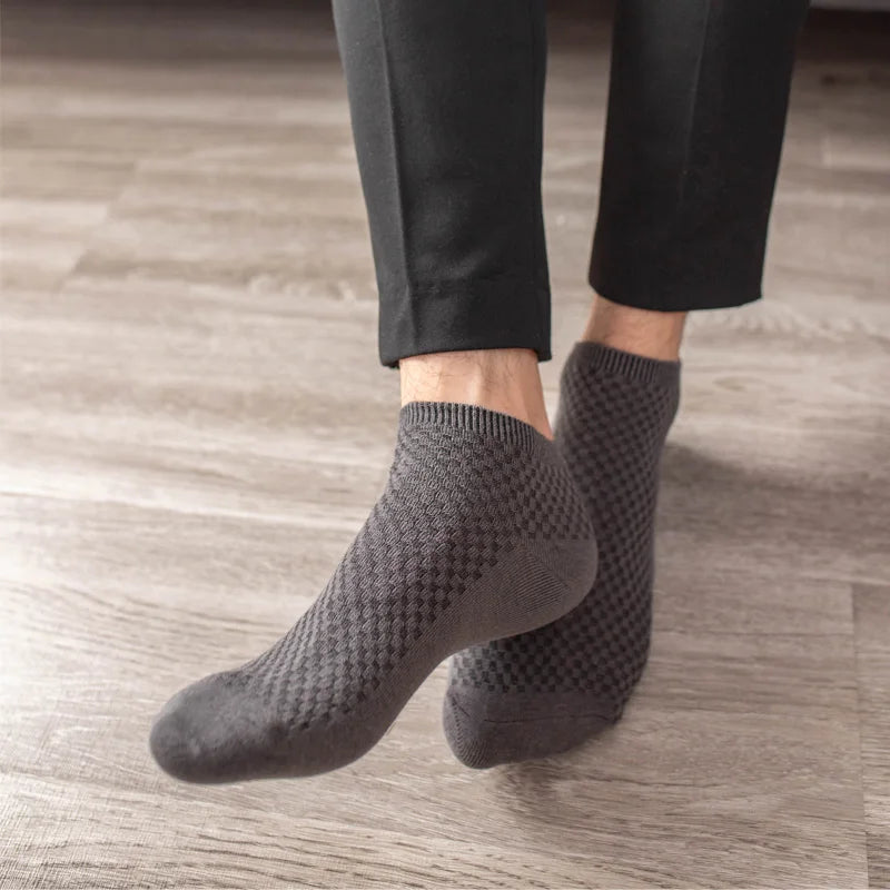 10 Paare Herren Businesssocken | Neuer Stil Schwarze Kurze Atmungsaktive Deodorant-Socken Kaufschwan®