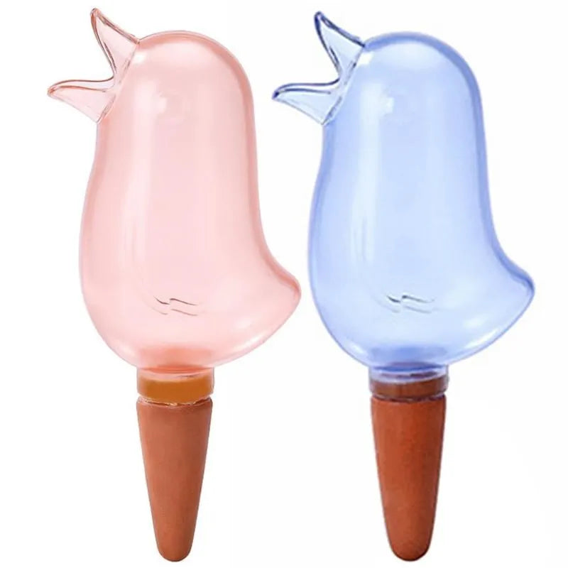 Automatische Pflanzenbewässerung im Vogel Design – Selbstbewässernder Pflanzenspike | Tropfbewässerungssystem für Zimmerpflanzen & Blumentöpfe