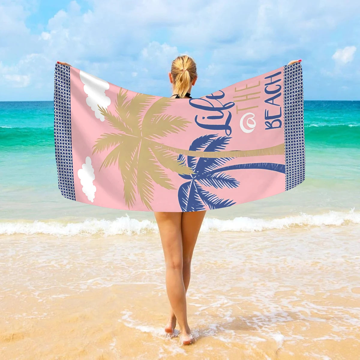 Ultrafeines Mikrofaser Strandtuch – Schnell Trocknend & Saugfähig | Multifunktionales Handtuch für Schwimmen, Yoga, Reisen & Camping