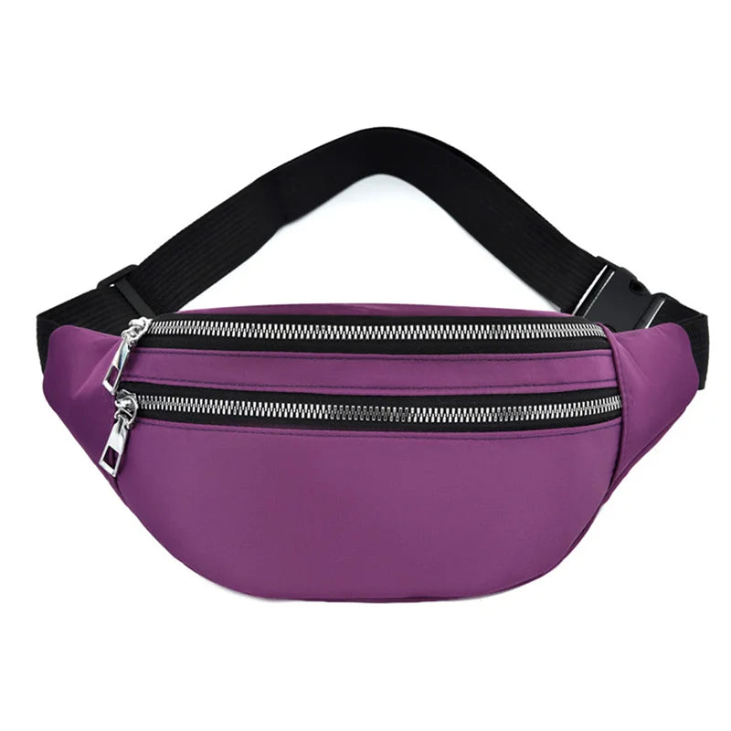 Damen Gürteltasche mit Großem Fassungsvermögen – Wasserdichte Sport Fanny Pack | Outdoor Running, Fitness & Reise Crossbody Tasche Kaufschwan® Lila