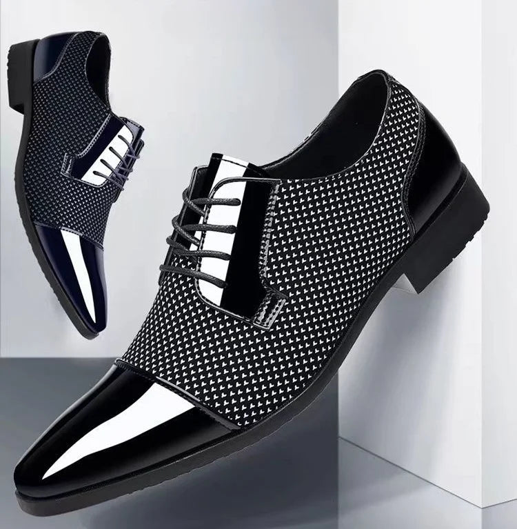 Herren Business-Freizeitschuhe – Atmungsaktive Lederschuhe mit Spitzem Design | Elegante Designer-Schuhe für Sommer & Alltag Kaufschwan®