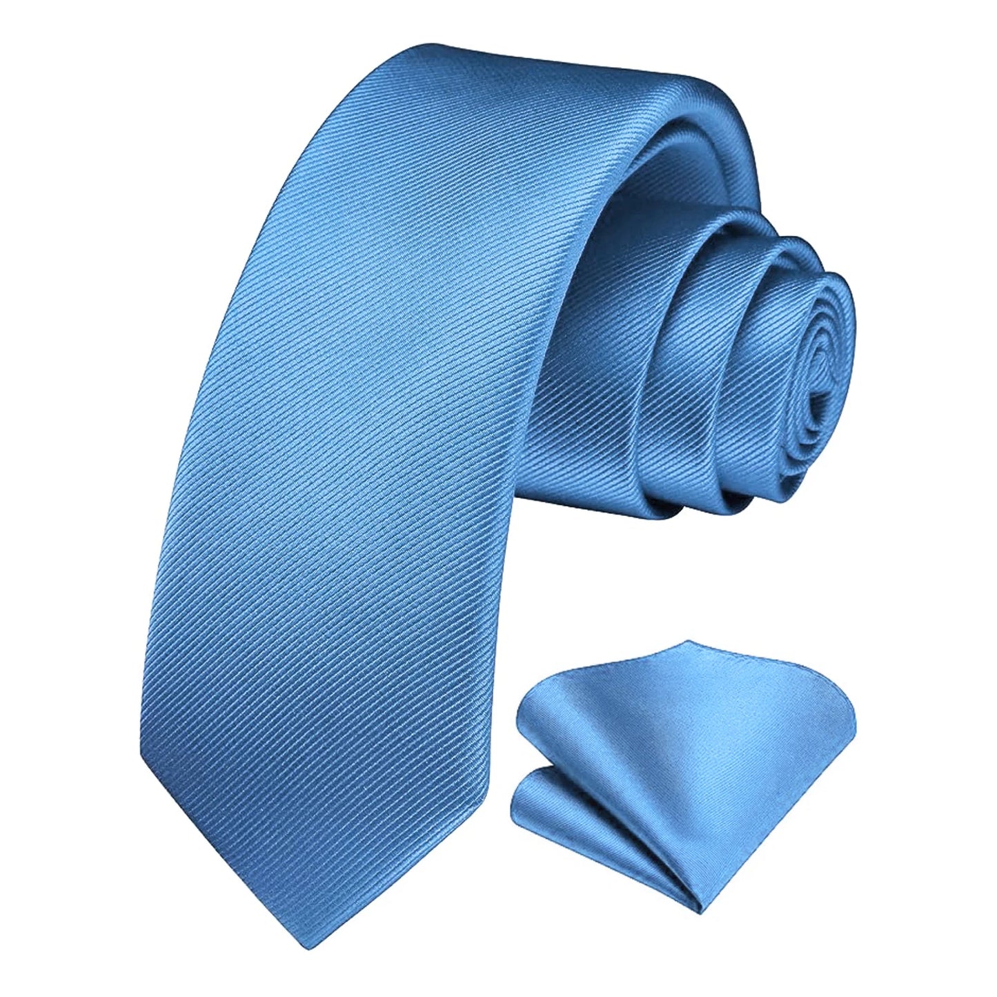 Herren Seidenkrawatten-Set – 6 cm Schmale Krawatte mit Passendem Einstecktuch | Elegantes Geschenk für Hochzeit, Business & Formelle Anlässe Kaufschwan®