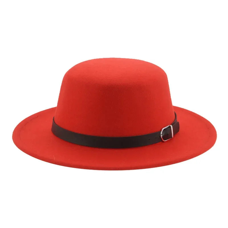 Gefilzter Herren Hut – Einfarbiger Klassischer Fedora mit Gürtelband, Casual & Formeller Winterhut