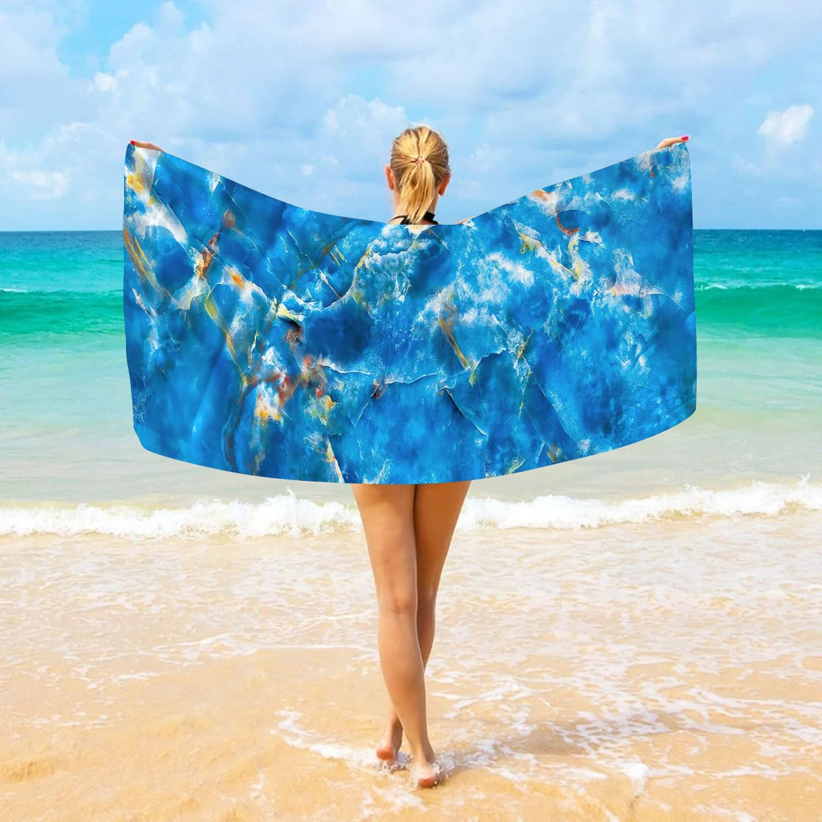 Ultrafeines Mikrofaser Schnell Trocknendes Strandtuch – Saugfähiges Handtuch für Sport, Schwimmen & Duschräume