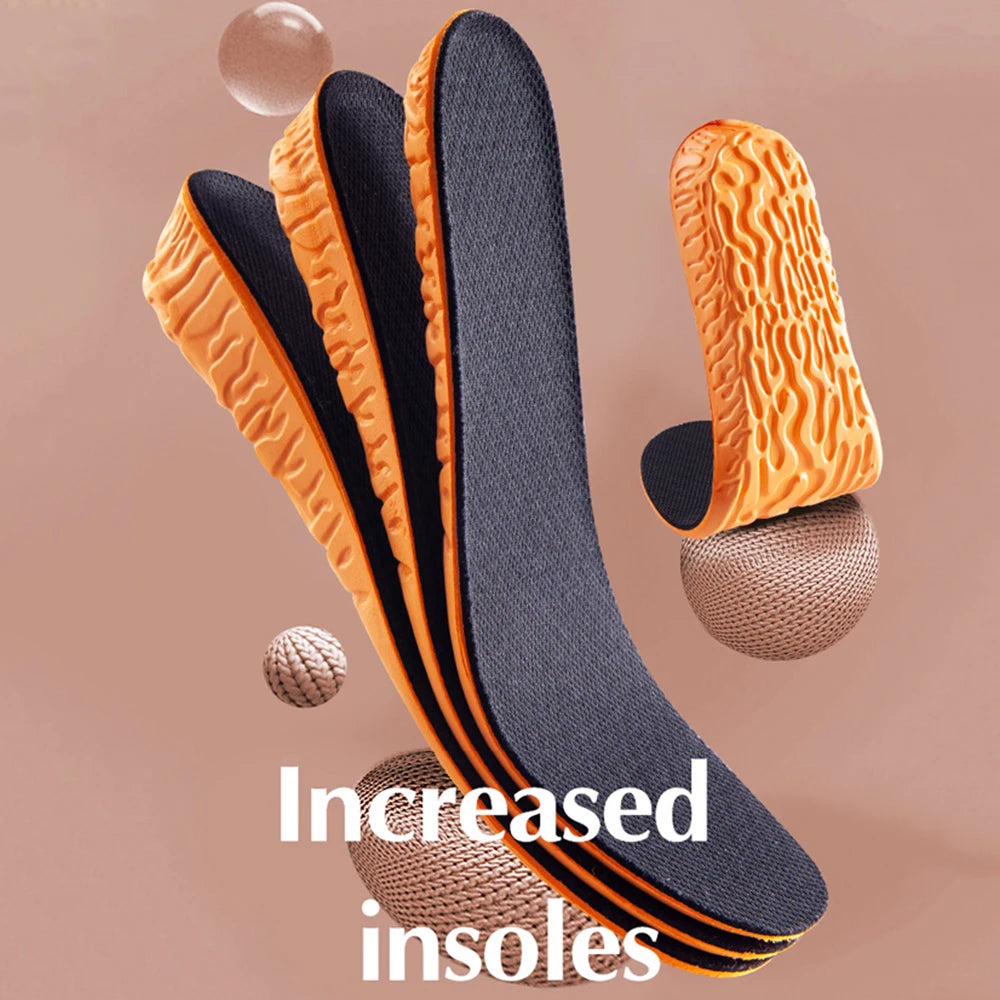 Unsichtbare Erhöhungseinlagen (1,5–3,5 cm) | Orange EVA Memory Foam Sport Einlegesohlen – Atmungsaktiv & Bequem für Herren Kaufschwan®
