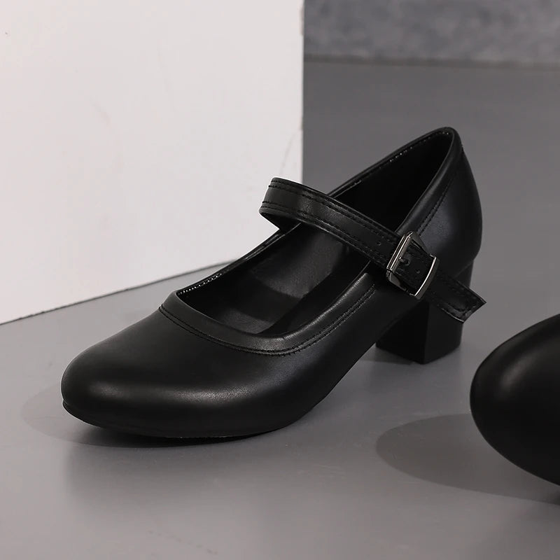 Damen Pumps mit Blockabsatz – Runde Spitze & 5 cm Absatz | Elegante Business-Schuhe für Büro & Karriere