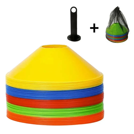 10er Set Trainingskegel – Fußball & Agility Trainingsausrüstung für Kinder & Profis | Sportmarkierungen für Geschwindigkeits- & Koordinationsübungen Kaufschwan®