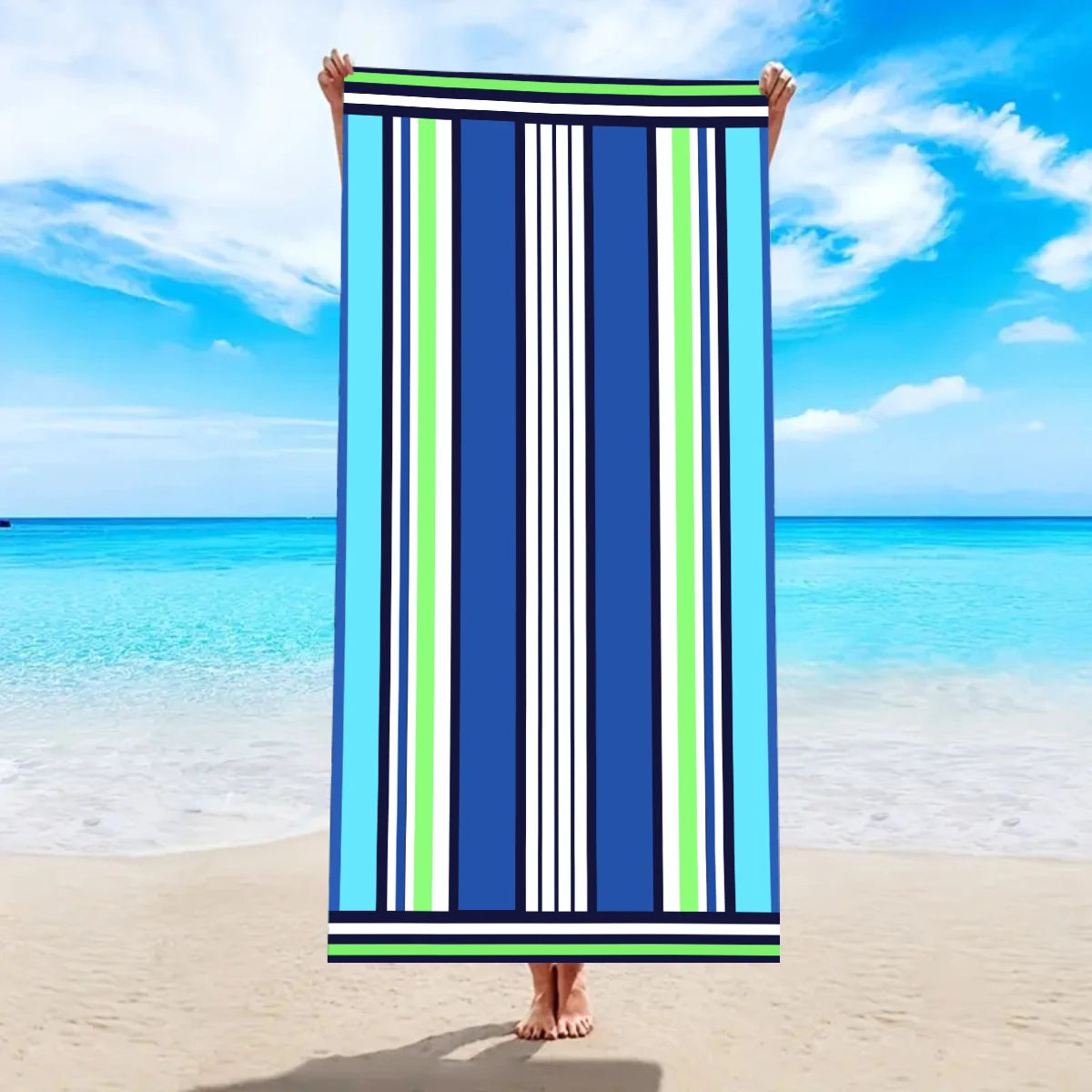 Ultrafeines Mikrofaser Strandtuch – Schnell Trocknend & Saugfähig | Multifunktionales Handtuch für Schwimmen, Yoga, Reisen & Camping