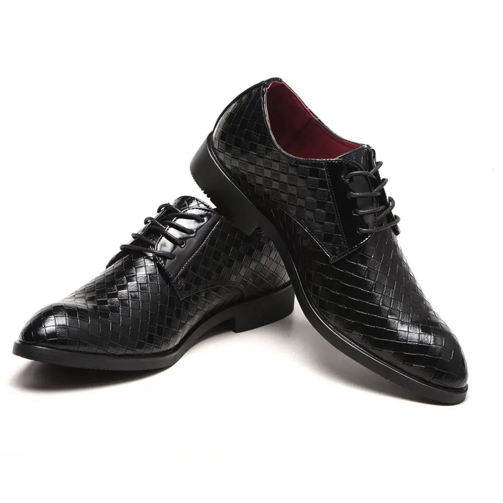 Herren Schnürschuhe Herbst/Winter – Elegante Spitzleder-Businessschuhe | Formelle Schuhe für Büro, Party & Feier zum Günstigen Preis Kaufschwan®