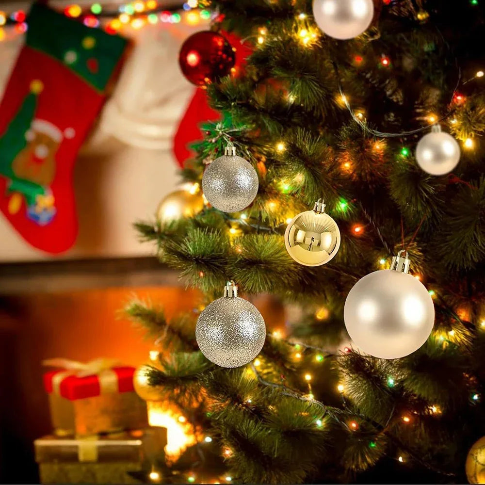 Glitzer Weihnachtskugeln – Bruchsichere Christbaum Anhänger | Festliche Deko für Weihnachten, Hochzeit & Feierlichkeiten