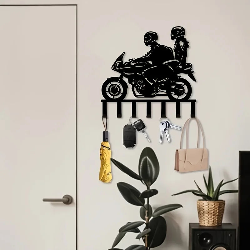 Wandhaken im Industriestil aus Metall – Moderner Schlüsselhalter | Dekorativer Wand Organizer für Wohnzimmer & Küche