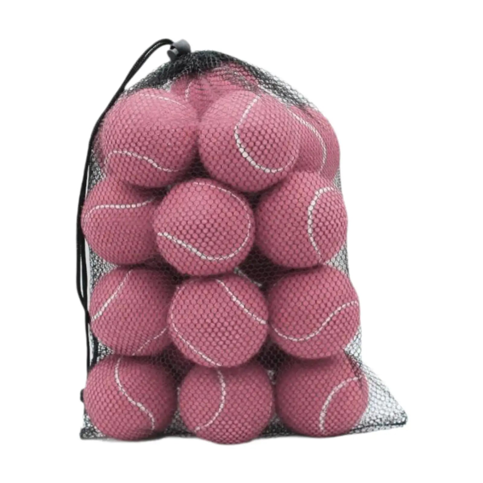 20er Pack Tennisbälle für Training & Übungen – Robuste 2,52" Standardgröße Bälle für Outdoor Sport & Tennistraining Kaufschwan® Hellrosa
