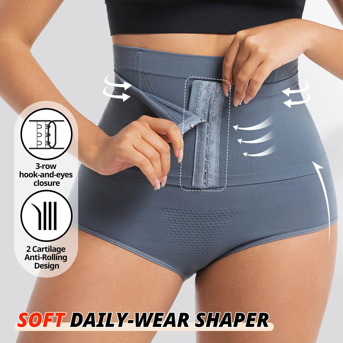 Nahtlose Damen Taillenformer Miederhose – Hohe Taille, Starke Kompression, Bauchweg Shapewear Body Shaper Kaufschwan®
