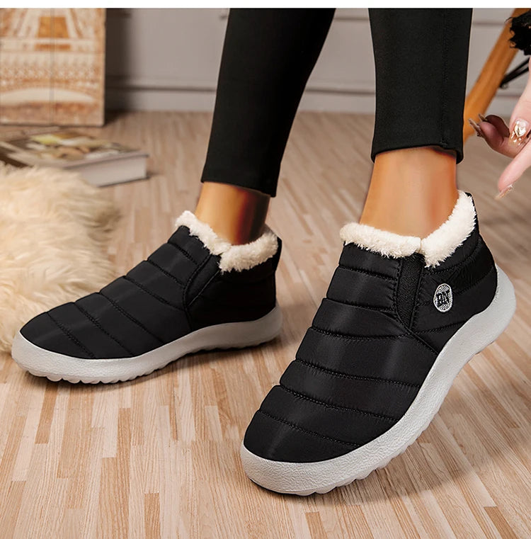 Warme Herren Schneestiefel – Unisex Wasserdichte Winter-Stiefeletten mit Plüschfutter | Rutschfeste Arbeits- & Outdoor-Schuhe Kaufschwan®