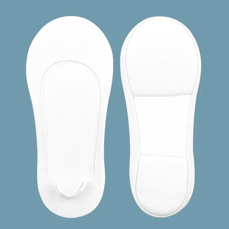Damen Bootsocken mit Einlegesohle – Unsichtbare Plantarfasziitis Socken mit Stoßdämpfung & Rutschfestem Pad Kaufschwan® WEISS EU35-44