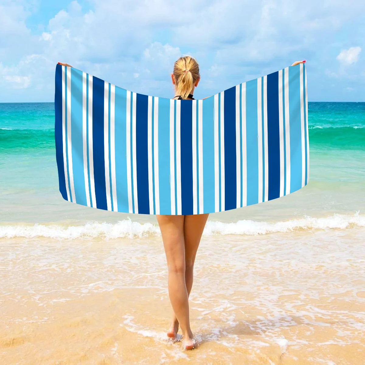 Ultrafeines Mikrofaser Strandtuch – Schnell Trocknend & Saugfähig | Multifunktionales Handtuch für Schwimmen, Yoga, Reisen & Camping