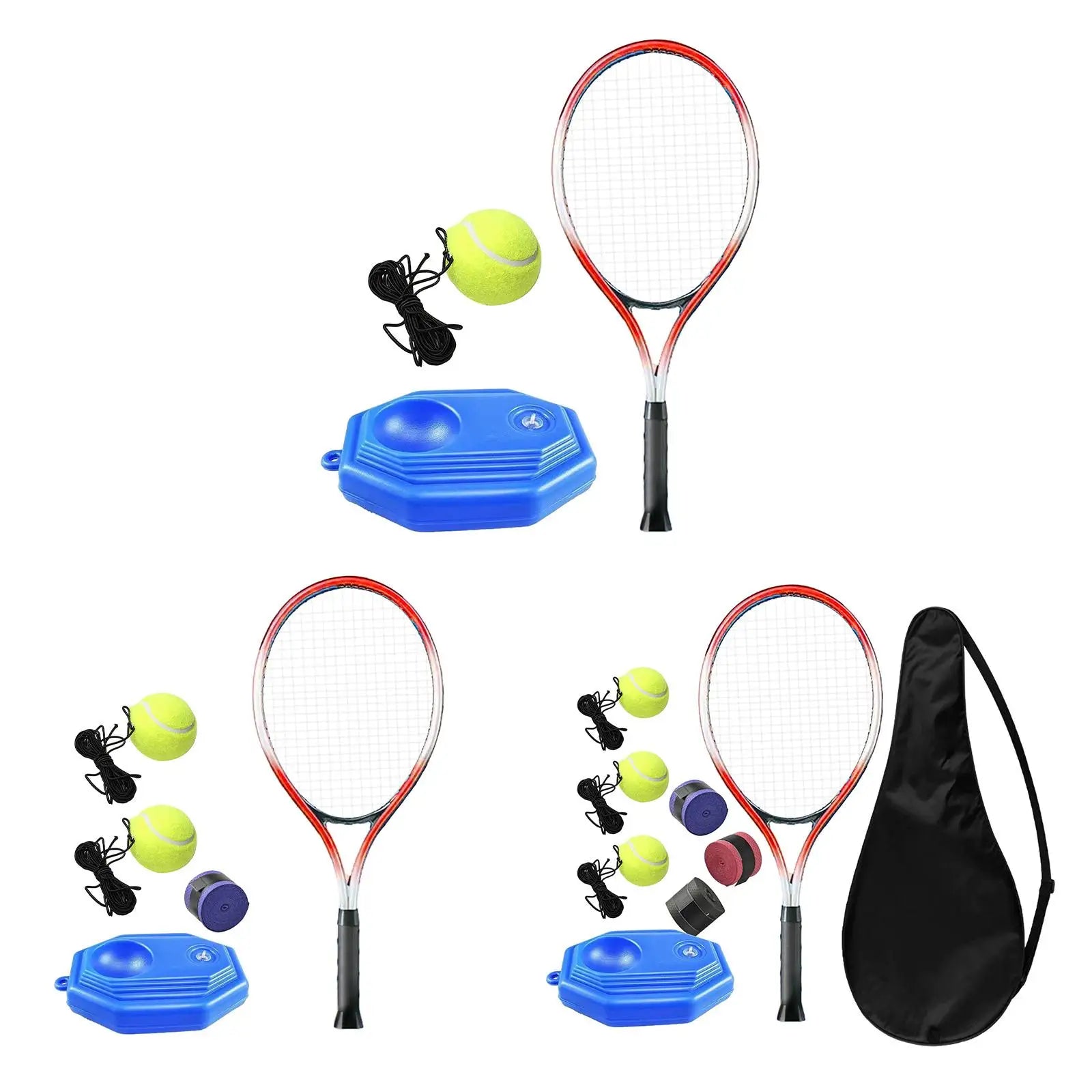 Tennis Trainer Rückprallball – Selbsttrainingsgerät für Anfänger | Einzeltraining Tennis Übungsgerät für Garten, Park & Hinterhof Kaufschwan®