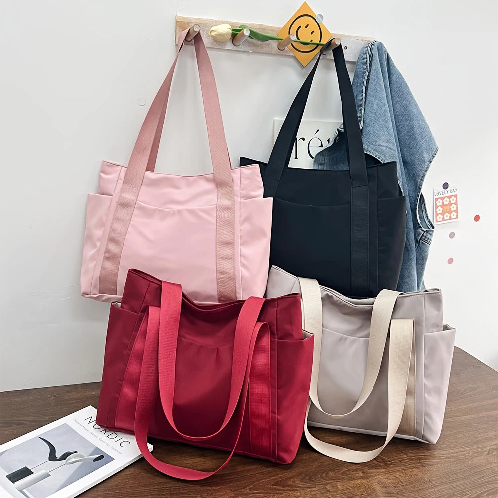 Große Kapazität Casual Tote Bag für Damen – Leichte Oxford Stoff Schultertasche | Trendige Handtasche für Arbeit & Alltag Kaufschwan®