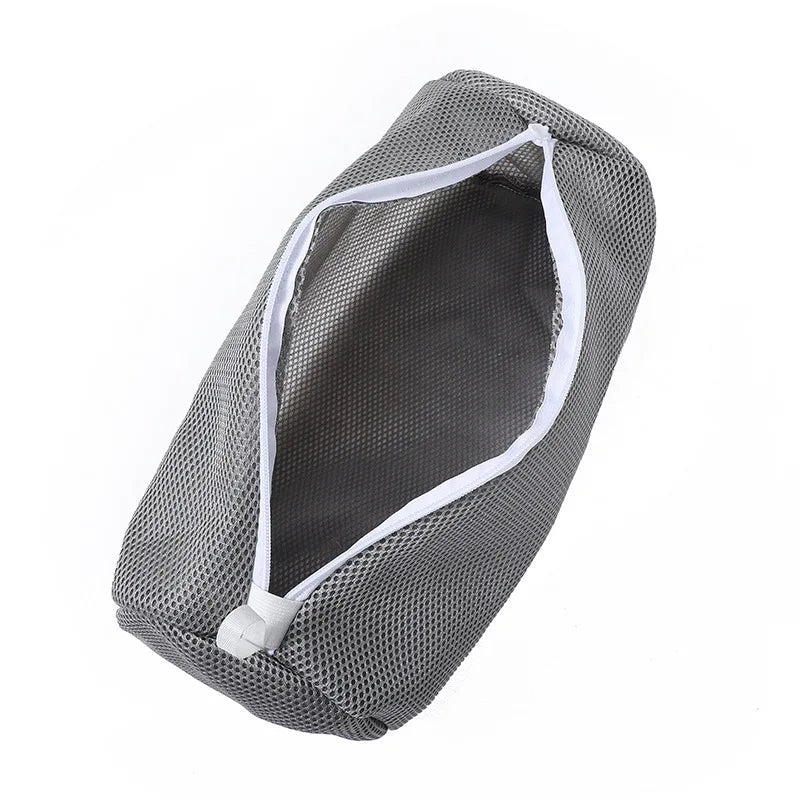 Schuh-Wäschenetz für Waschmaschine – Honigwaben-Mesh Waschbeutel mit Reißverschluss | Schuhreinigungsbeutel für Sneaker & Laufschuhe (39×18cm)