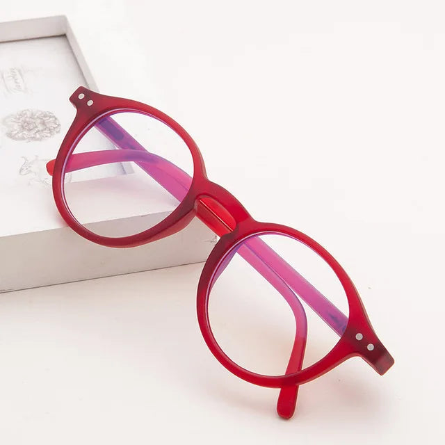 Fashion Kids Anti-blue Light Glasses Vintage Round Frame Boys Girls Computer Glasses Protection Eyeglasses Plain Glasses Kaufschwan® WR