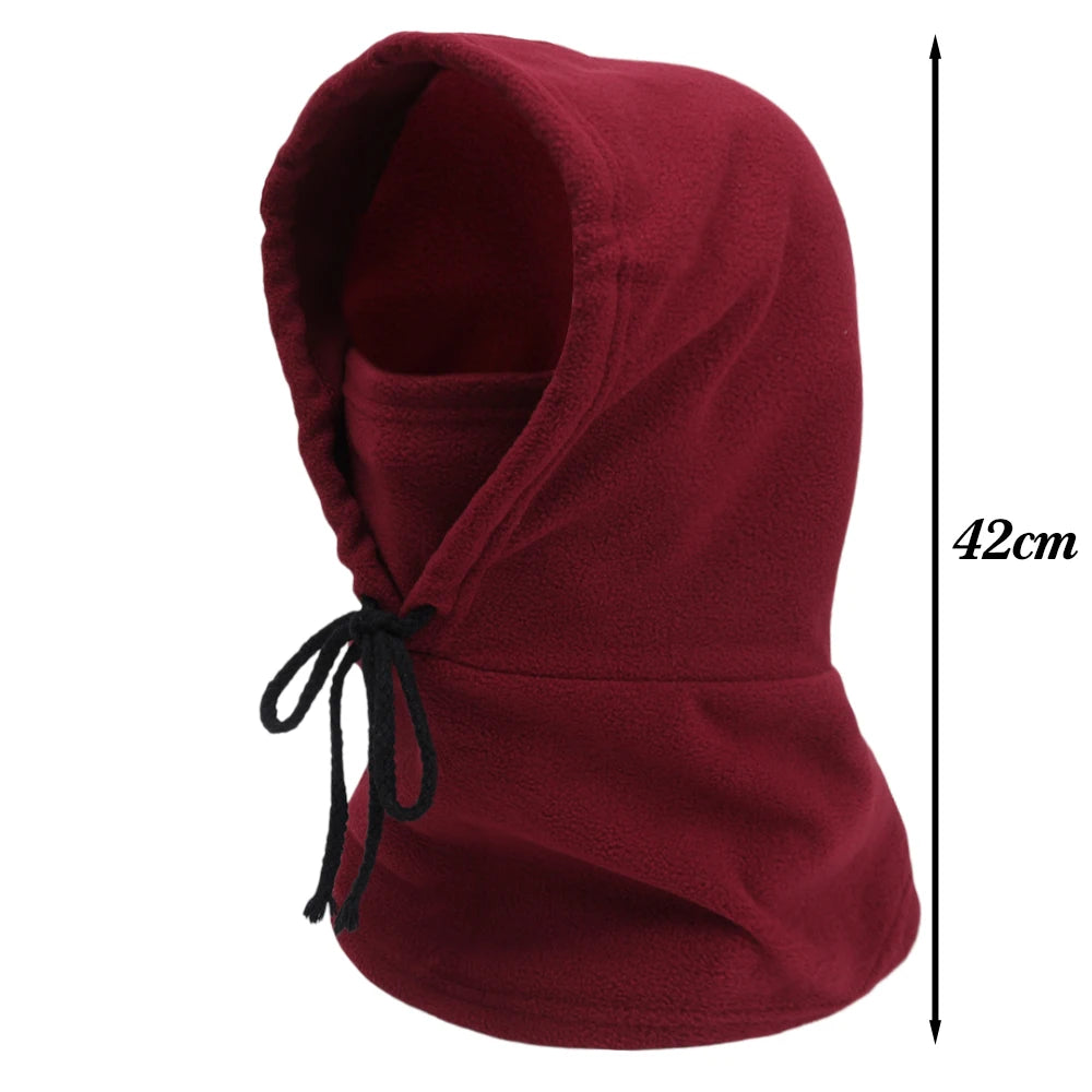Winter Thermo-Fleece Kapuzenmütze – Winddichte Outdoor Skimaske | Unisex Halswärmer für Damen & Herren beim Radfahren & Wintersport