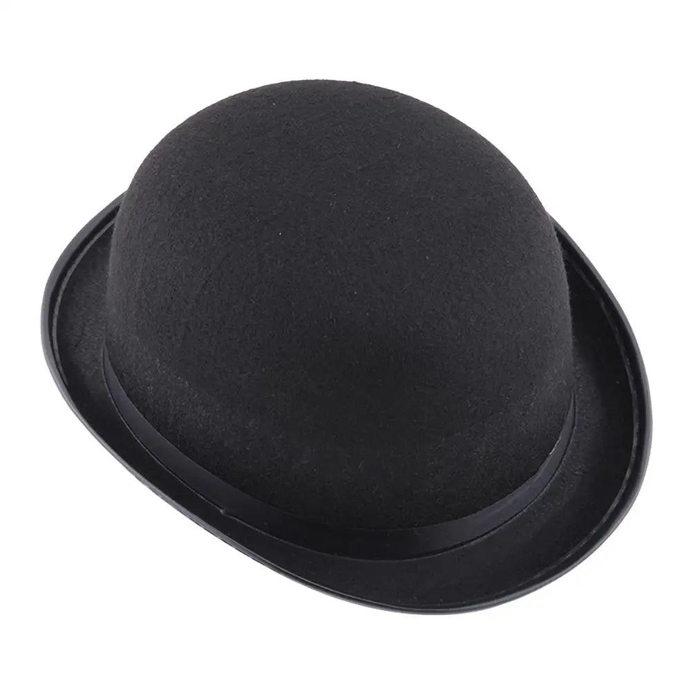 Schwarzer Hut – Halloween Magierhut, Herren & Damen Gentleman Jazz Hut, Party Bowler Hat & Tuxedo Kostüm Accessoire Kaufschwan®