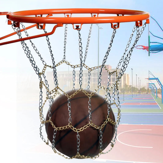 Rostfreies Metall Basketballnetz – Strapazierfähiges Verzinktes Eisen Kettennetz | Outdoor Basketball Korb Ersatznetz Kaufschwan®