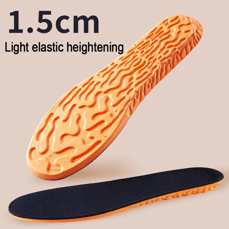 Unsichtbare Erhöhungseinlagen (1,5–3,5 cm) | Orange EVA Memory Foam Sport Einlegesohlen – Atmungsaktiv & Bequem für Herren Kaufschwan® 1.5cm 41-42